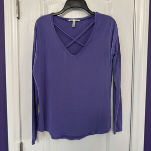 PINK by Victoria’s Secret Super Soft Modal Long Sleeve Purple Shirt Size XS